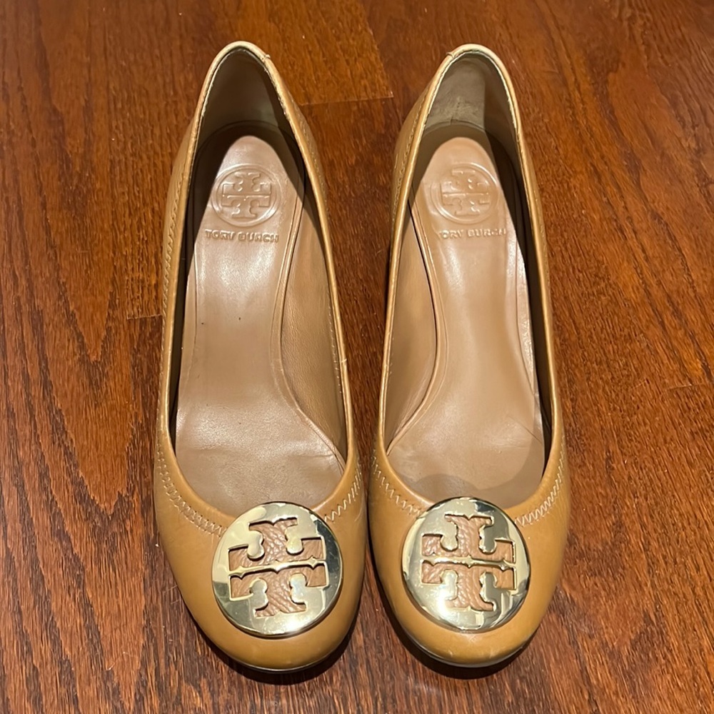 Tory Burch Tan Wedge Shoes